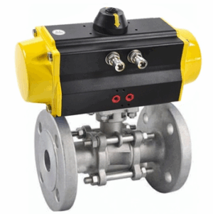 Pneumatic Three Piece Flanged Ball Valve - Valves Only