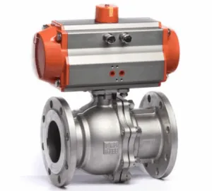 Pneumatic Actuated 2 Piece Flanged Ball Valve - Valves Only